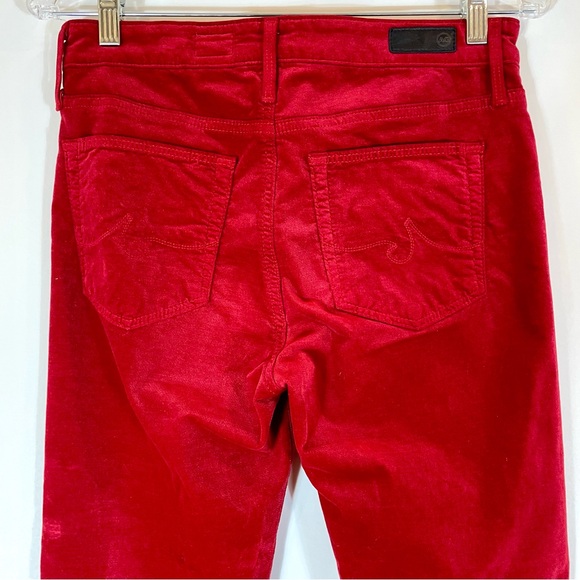 AG Farrah Skinny Red Velvet Jeans - Picture 13 of 16